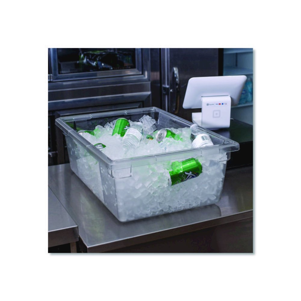 StorPlus Polycarbonate Food Storage Container, 12.5 gal, 18 x 26 x 9, Clear, Plastic. Picture 3