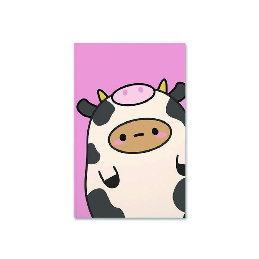 Smoko Tayto Mootato Layflat Notebook, 1-Subject, Medium/College Rule, Pink/White/Brown Cover, (72) 8 x 5 Sheets. Picture 1