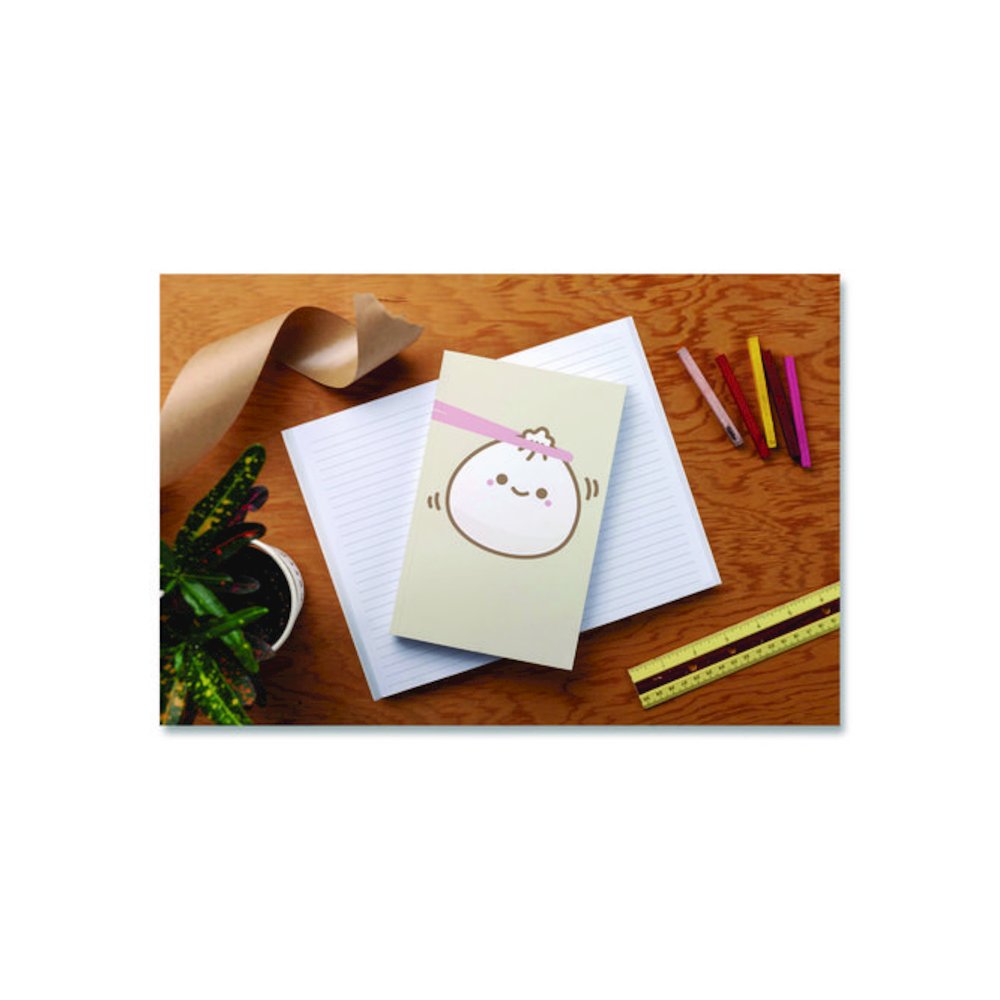Smoko Lil B Dumpling Layflat Notebook, 1-Subject, Medium/College Rule, Tan/White/Pink Cover, (72) 8 x 5 Sheets. Picture 3