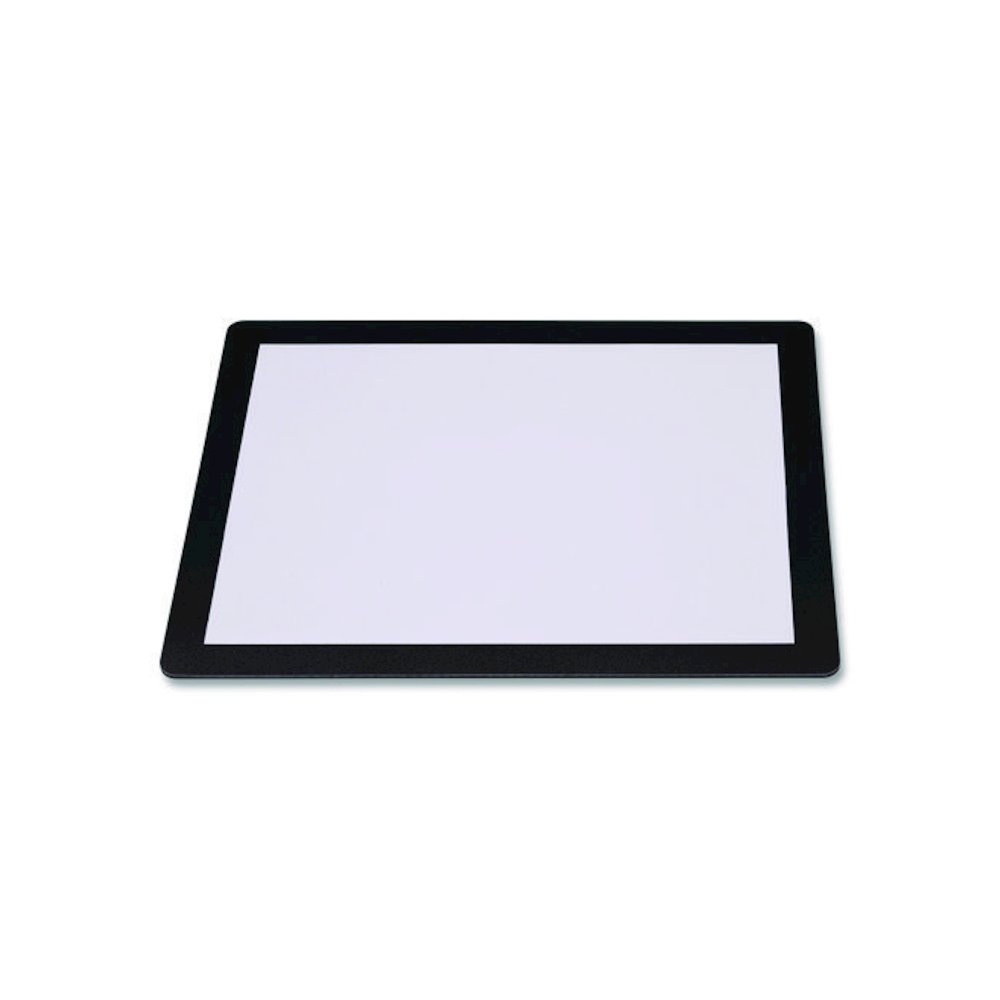 Menu Holder For 8.5 x 11 Menus, Landscape Orientation, 12.6 x 10.2 Holder, Clear/Black. Picture 1
