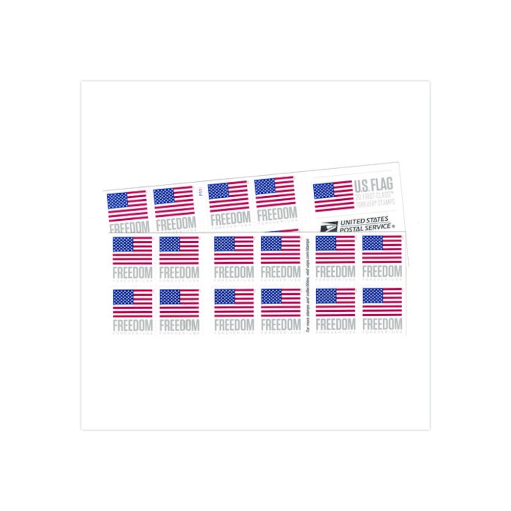 First-Class Forever Stamps, U.S. Flag, 20/Book. Picture 1