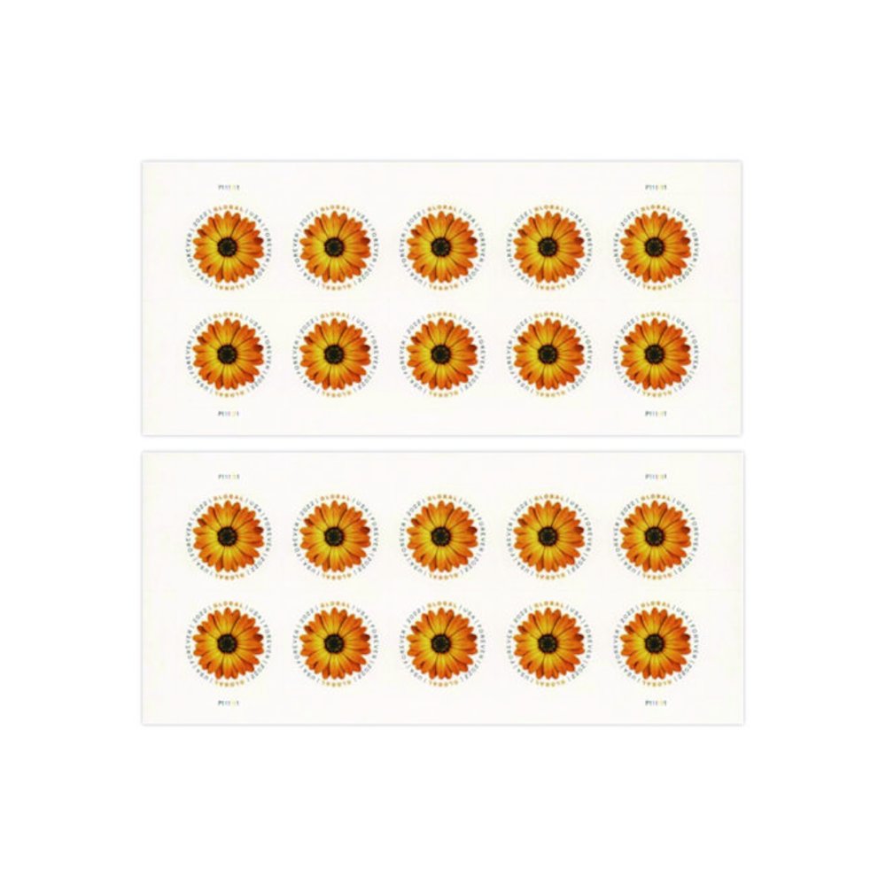 Global Forever Stamps, Floral, 10 Stamps/Sheet, 2 Sheets/Pack. Picture 4