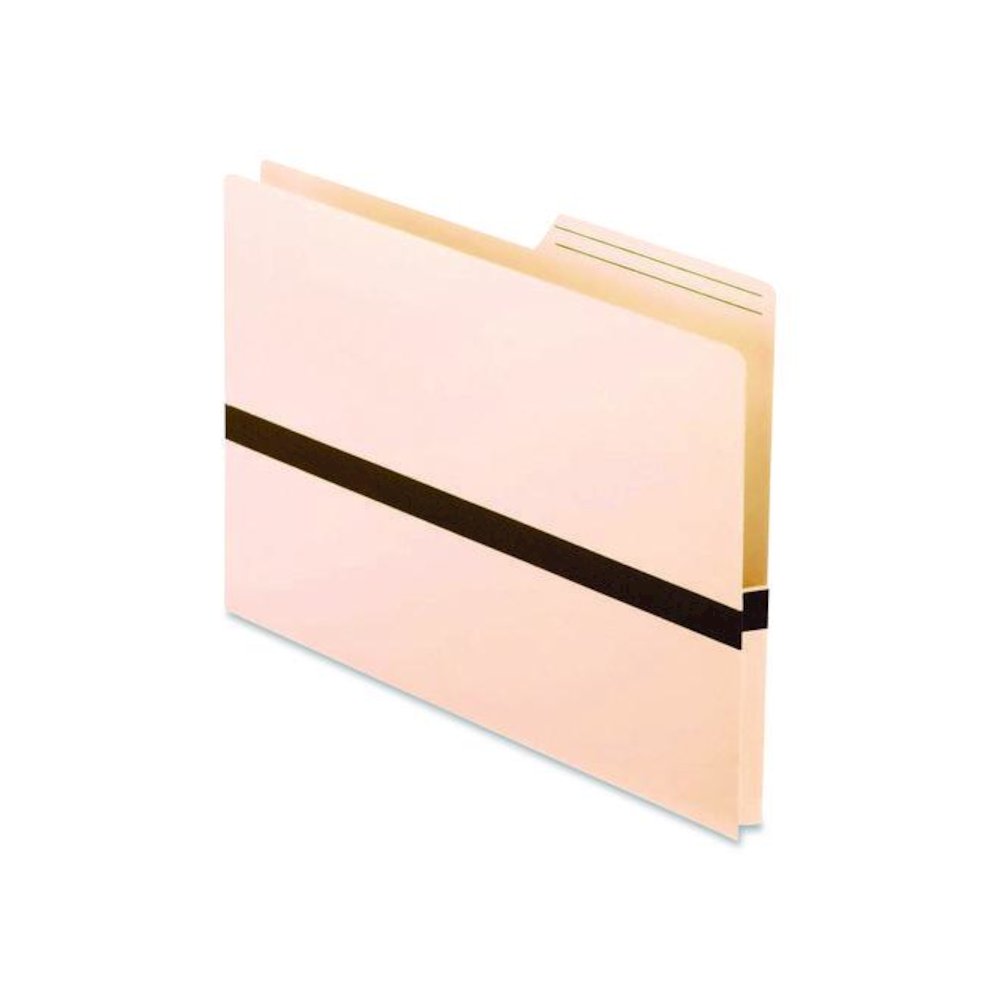 Drop Front Reinforced File Pocket, 1" Expansion, Letter Size, Manilla/Brown, 50/Box. Picture 1