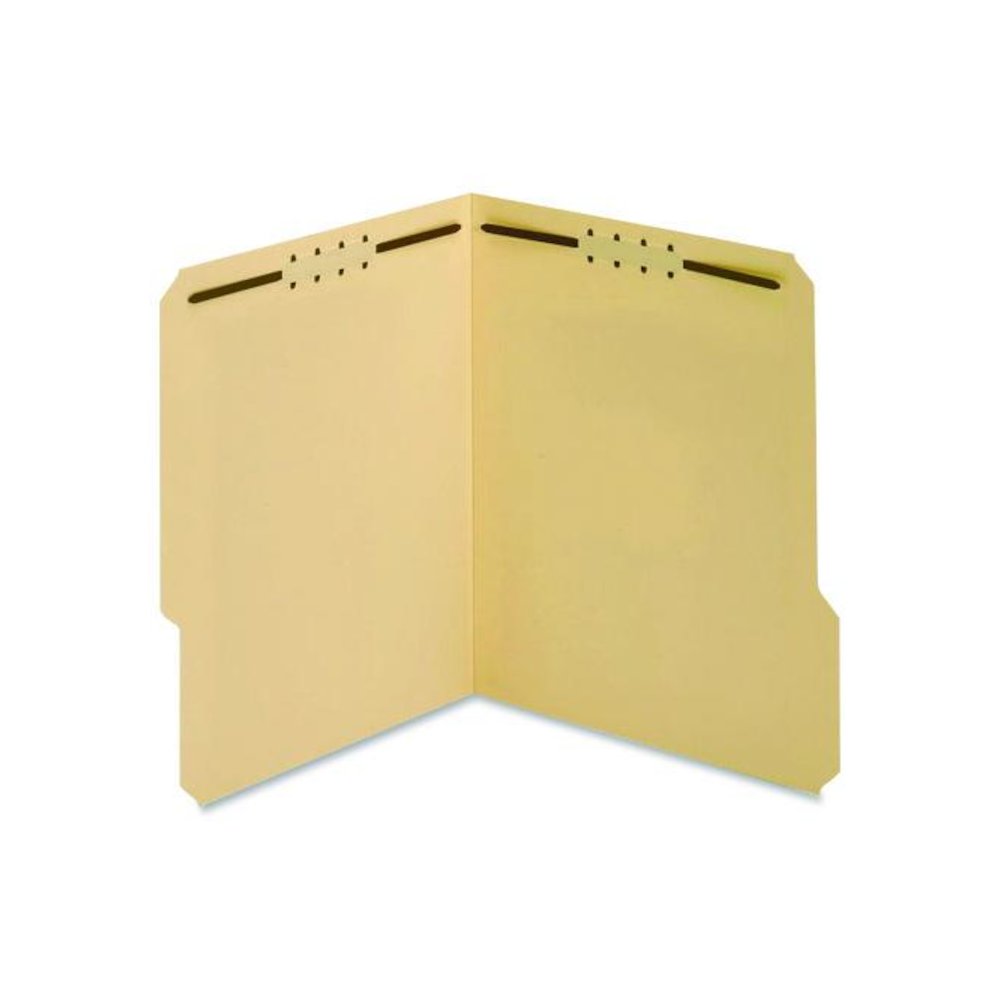 Manila Fastener Folders, 1/3-Cut Tab: Assorted, Expands 0.75", 2 Fasteners, Letter Size, Manila, 50/Box. Picture 1