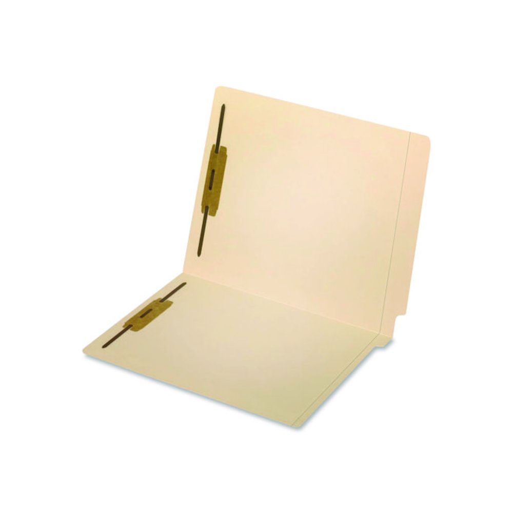 Manila End Tab Expanding Fastener Folders, Straight Tab, Expands 0.75", 2 Fasteners, Letter Size, Manila, 50/Box. Picture 1