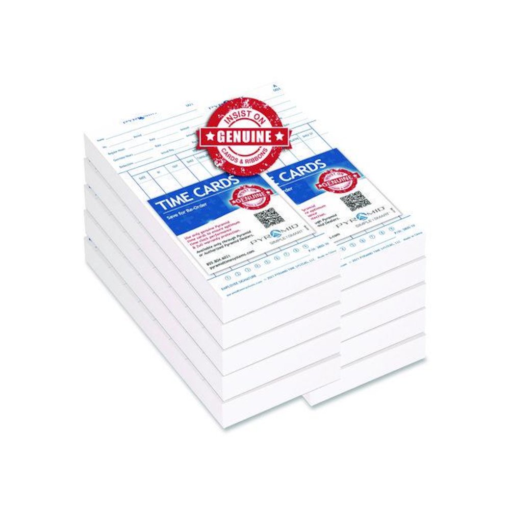 Time Clock Cards For 3800 Time Clock, 1,000/Carton. Picture 1
