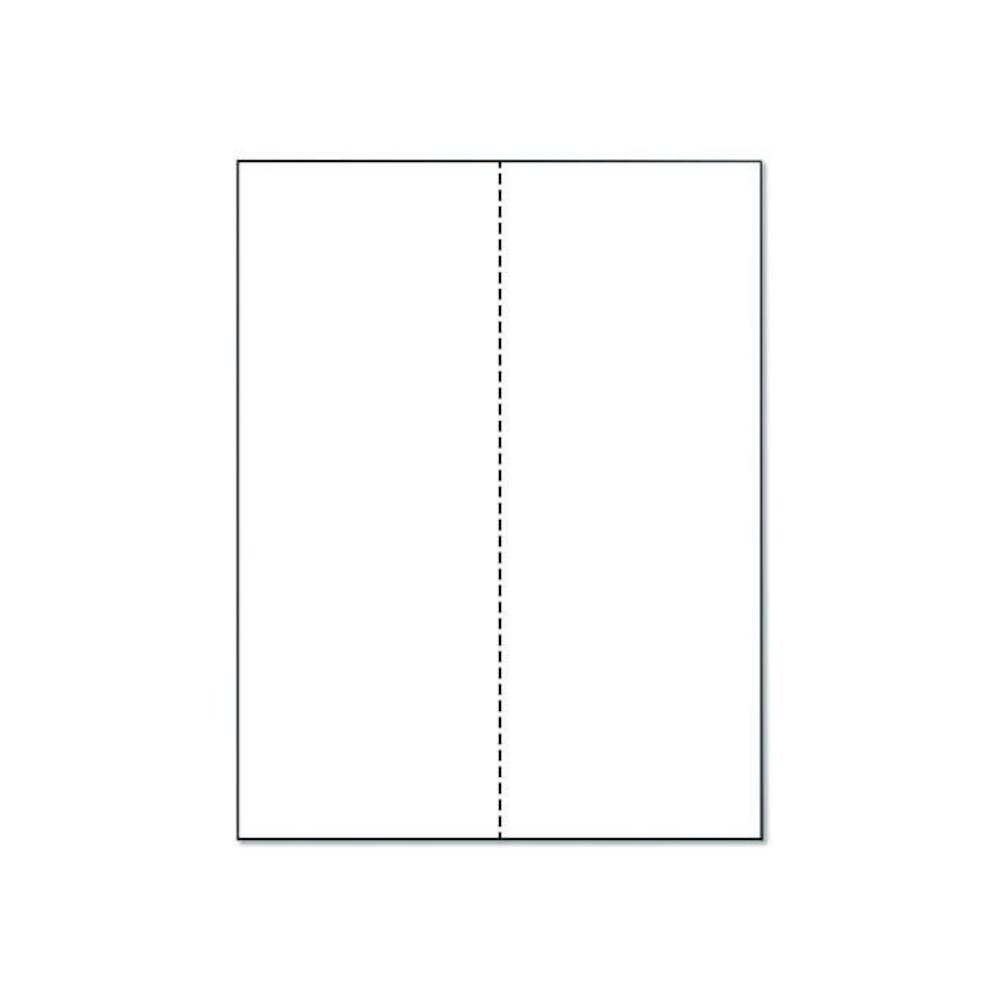 Perforated Paper, 92 Bright, Perforated 4.25" from Left, 8.5 x 11, White, 500 Sheets/Ream, 5 Reams/Carton. Picture 2