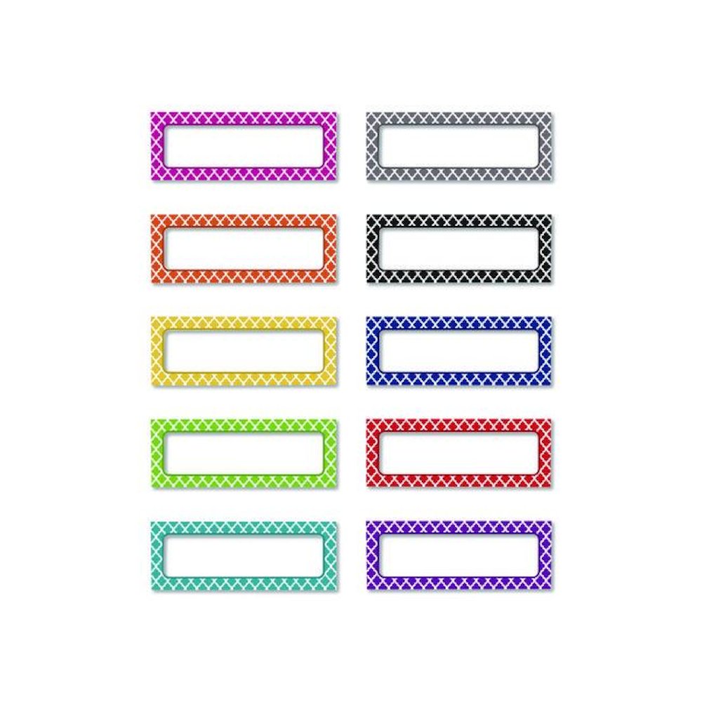 Moroccan Magnetic Labels, 10 Assorted Colors, 2.5" x 1", 30/Pack. Picture 2