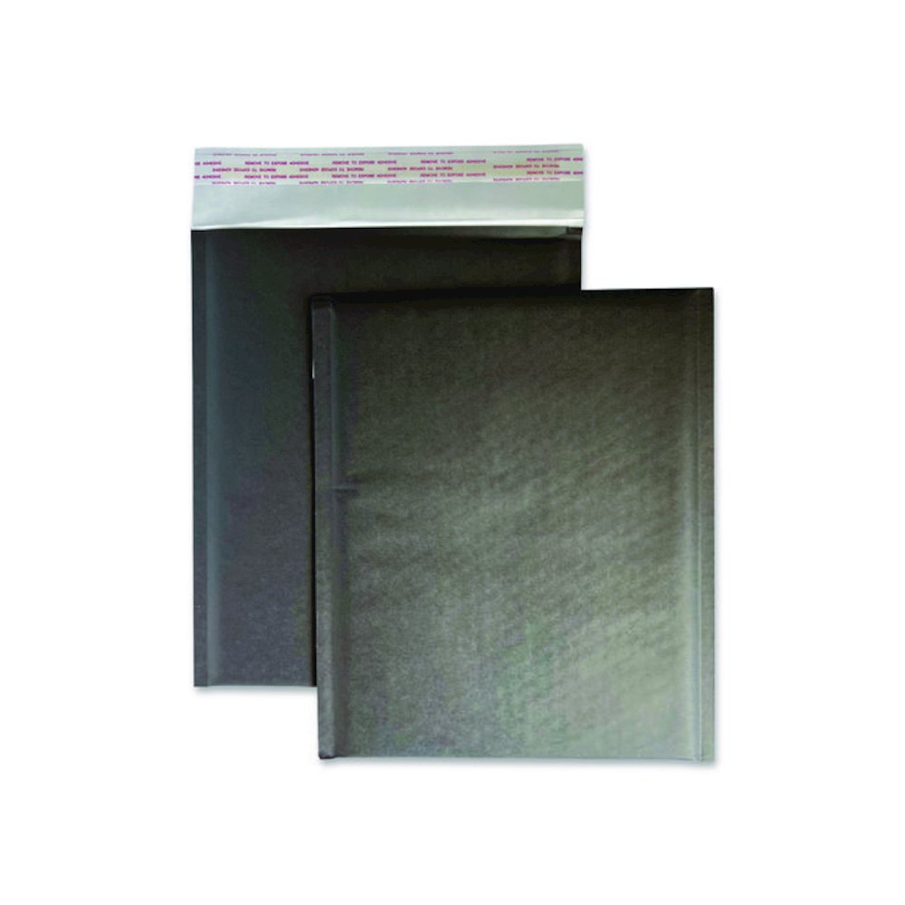 Self-Sealing Bubble Mailer, 8.5 x 11, Black, 12/Pack. Picture 2