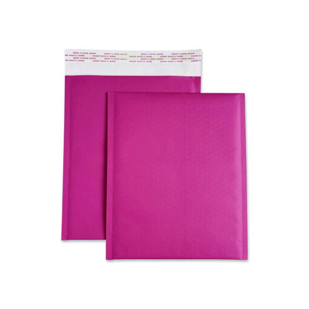 Self-Sealing Bubble Mailer, 8.5 x 11, Pink, 12/Pack. Picture 2