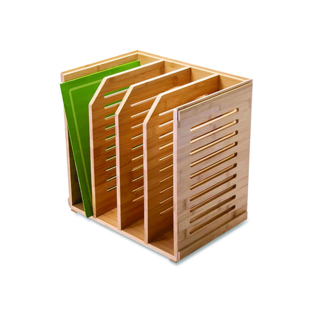 Bamboo Magazine File, 14.09 x 14.41 x 14.41, Brown. Picture 2