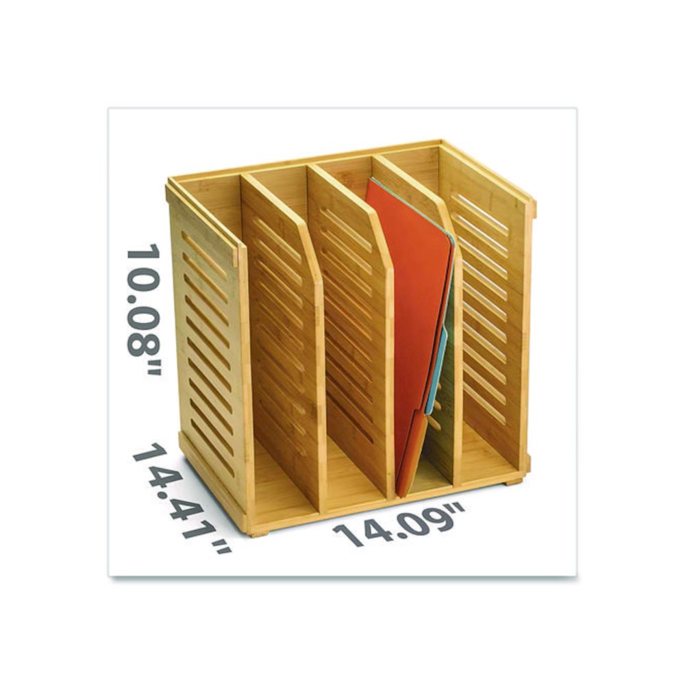 Bamboo Magazine File, 14.09 x 14.41 x 14.41, Brown. Picture 3