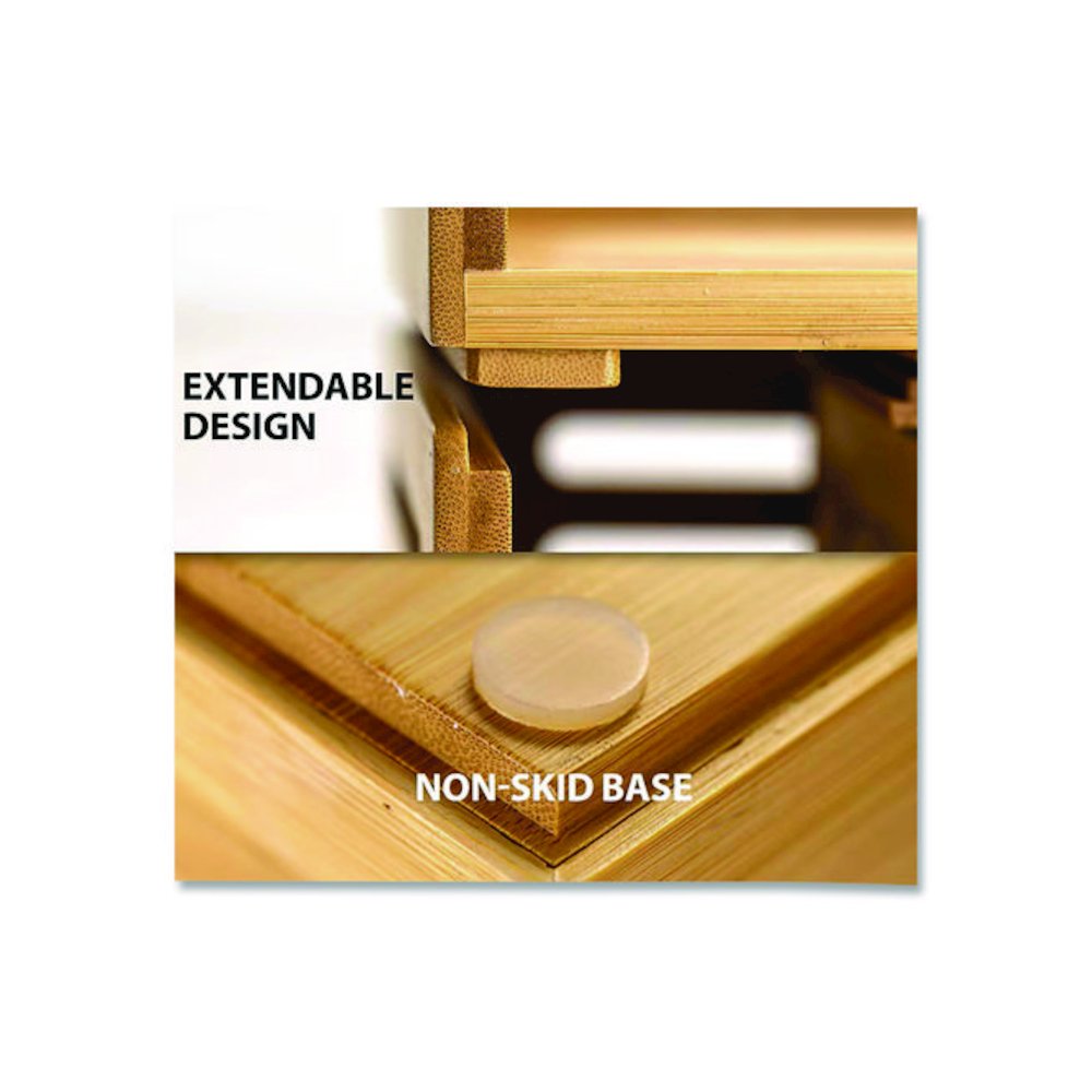 Bamboo Magazine File, 14.09 x 14.41 x 14.41, Brown. Picture 4