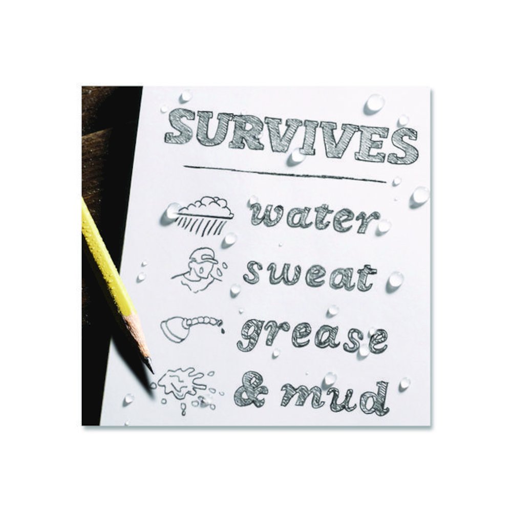 All-Weather Wire-O Notebook, 1-Subject, Universal: Narrow Rule and Quadrille Rule, Black Cover, (32) 7 x 4.63 Sheets. Picture 3