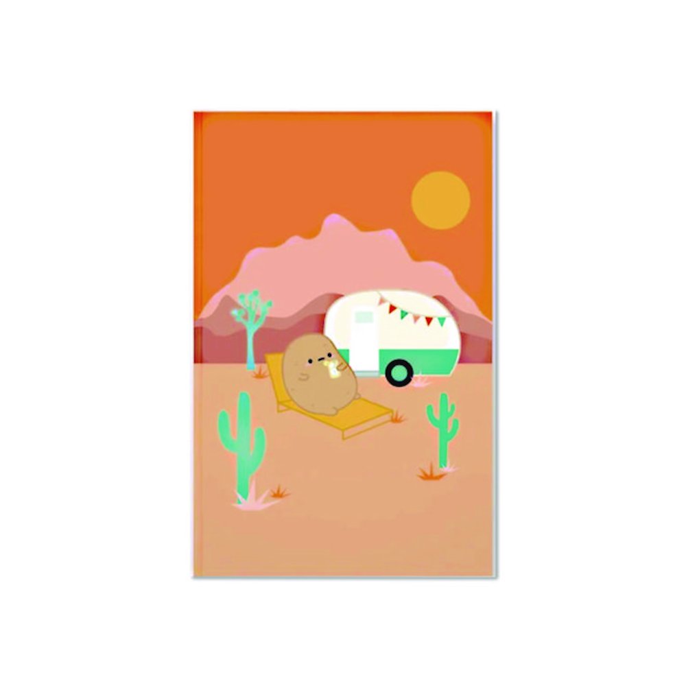 Smoko Tayto Potato Joshua Tree Layflat Notebook, 1-Subject, Medium/College Rule, Tan/Orange/White Cover, (72) 8 x 5 Sheets. Picture 1