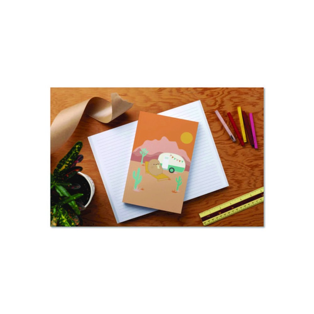 Smoko Tayto Potato Joshua Tree Layflat Notebook, 1-Subject, Medium/College Rule, Tan/Orange/White Cover, (72) 8 x 5 Sheets. Picture 2