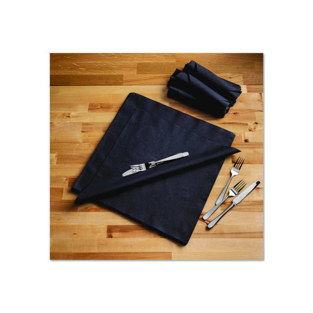 Airlaid Flat Pack Napkins, 16 x 16,  Black, 500/Carton. Picture 2