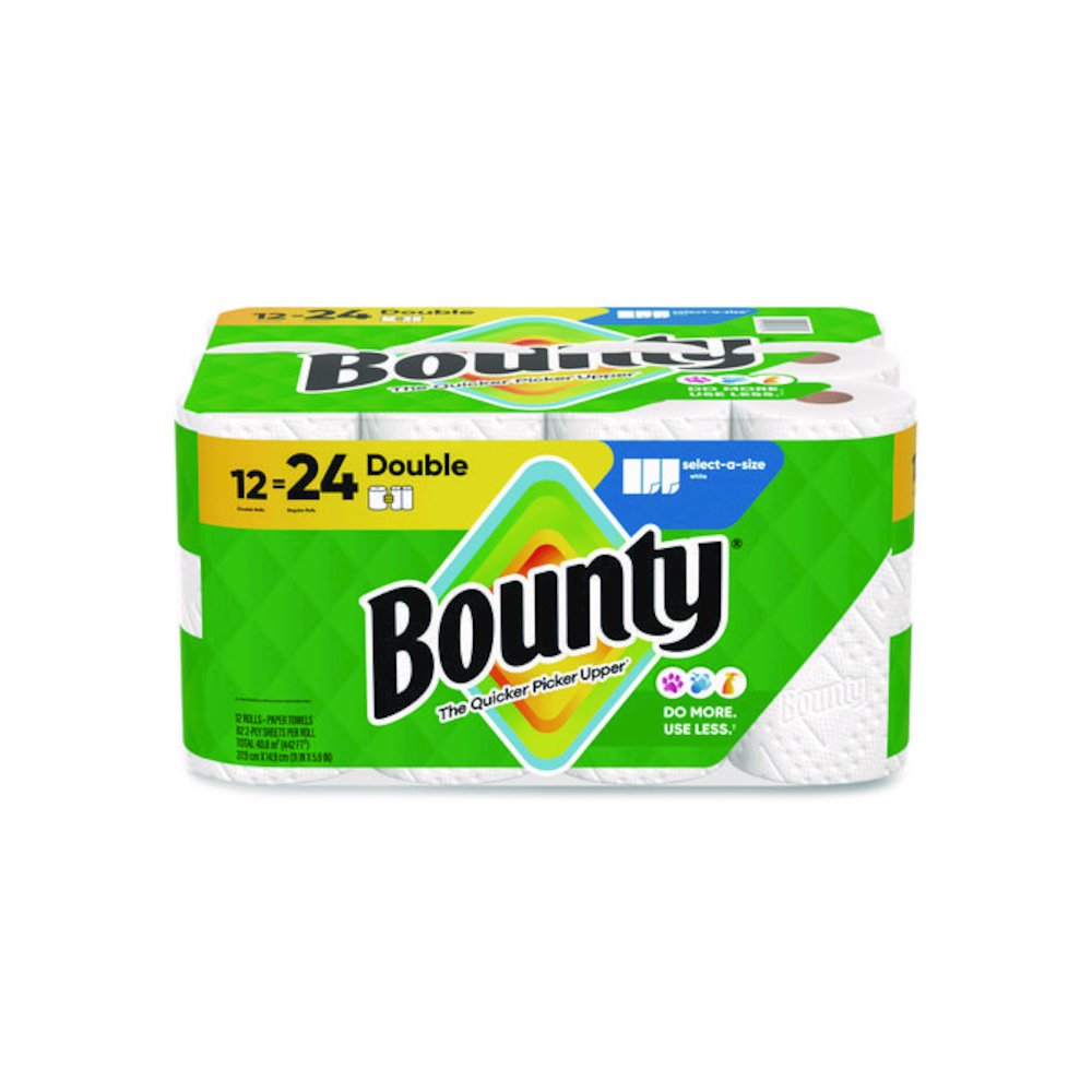 Select-a-Size Kitchen Roll Paper Towels, 2-Ply, 5.9 x 11, White, 82 Sheets/Double Roll, 12 Rolls/Carton. Picture 1