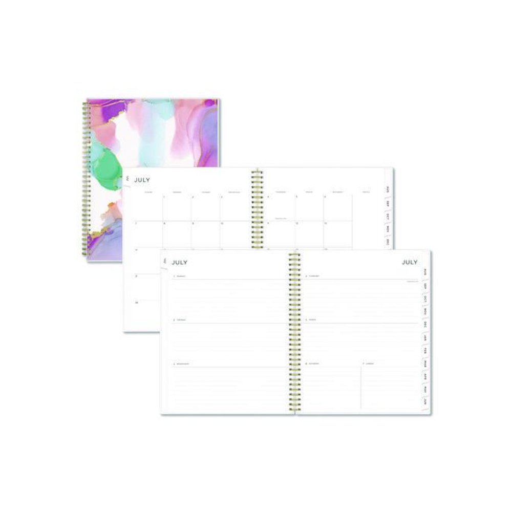 Ashley G Multicolor Smoke Academic Weekly/Monthly Planner, 11" x 8.5", Multicolor Cover, 12-Month (Jul-Jun): 2025 to 2026. Picture 1
