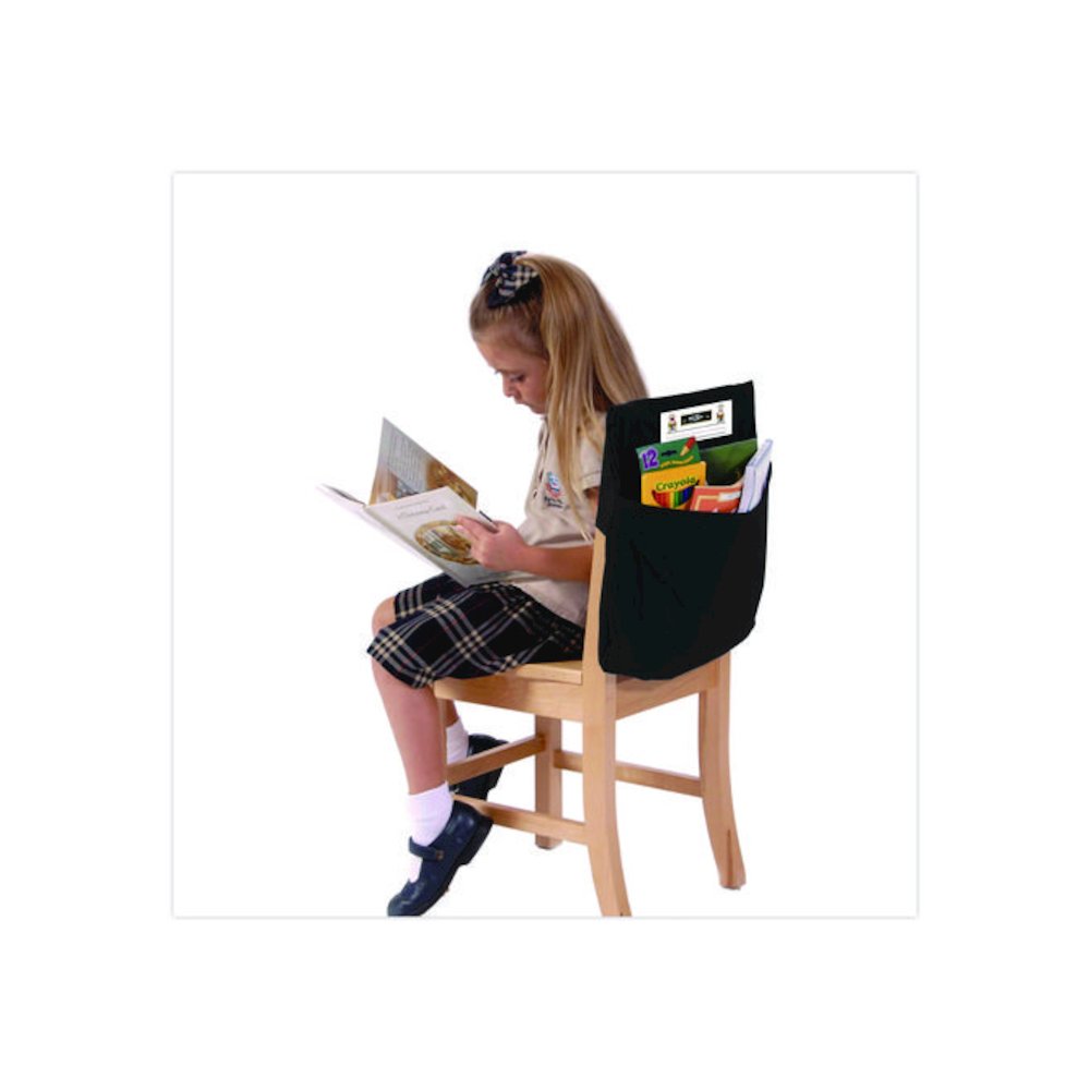 Elastic-Back Seat Sack for Chairs 12" to 17" Wide, 11 x 15.5 x 14, Fabric, Black. Picture 2