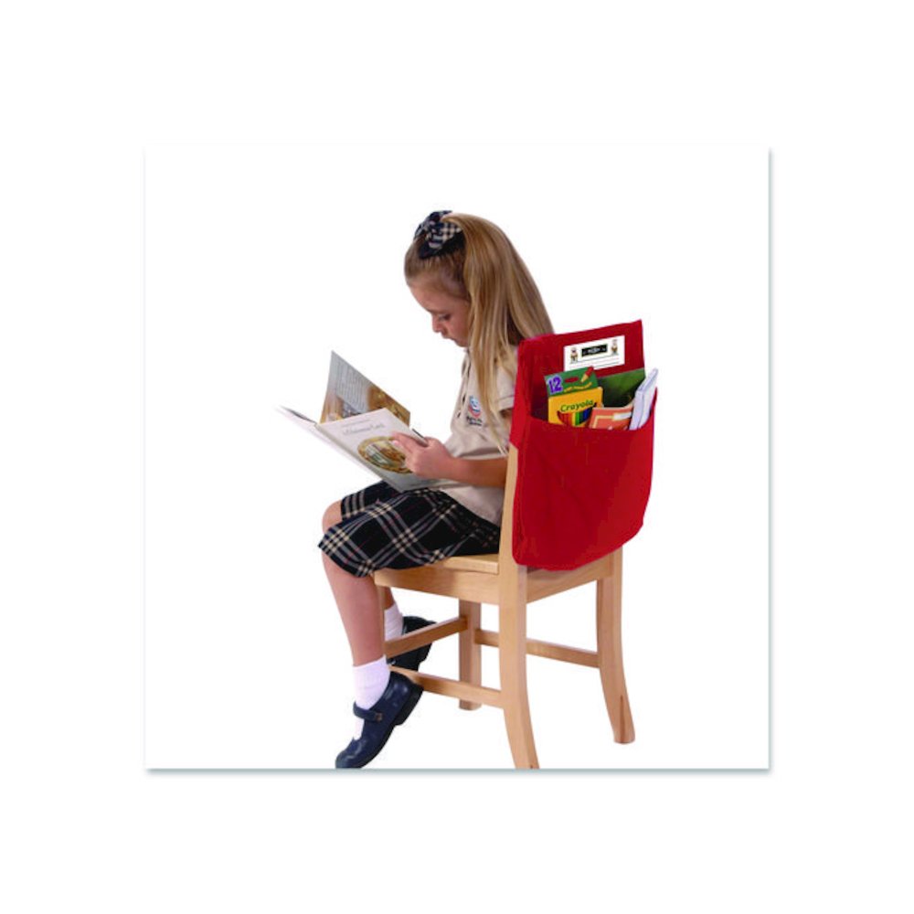 Elastic-Back Seat Sack for Chairs 12" to 17" Wide, 11 x 15.5 x 14, Fabric, Red. Picture 3