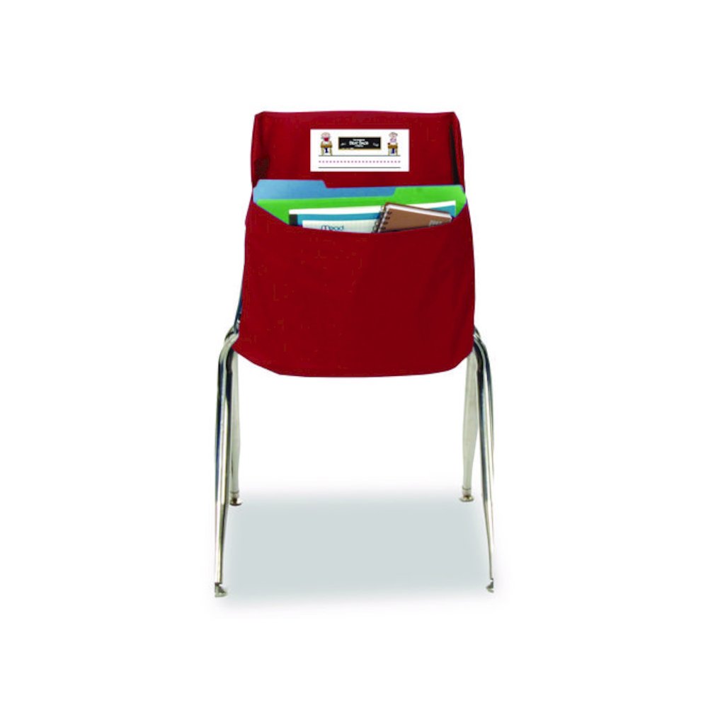 Elastic-Back Seat Sack for Chairs 12" to 17" Wide, 11 x 15.5 x 14, Fabric, Red. Picture 1