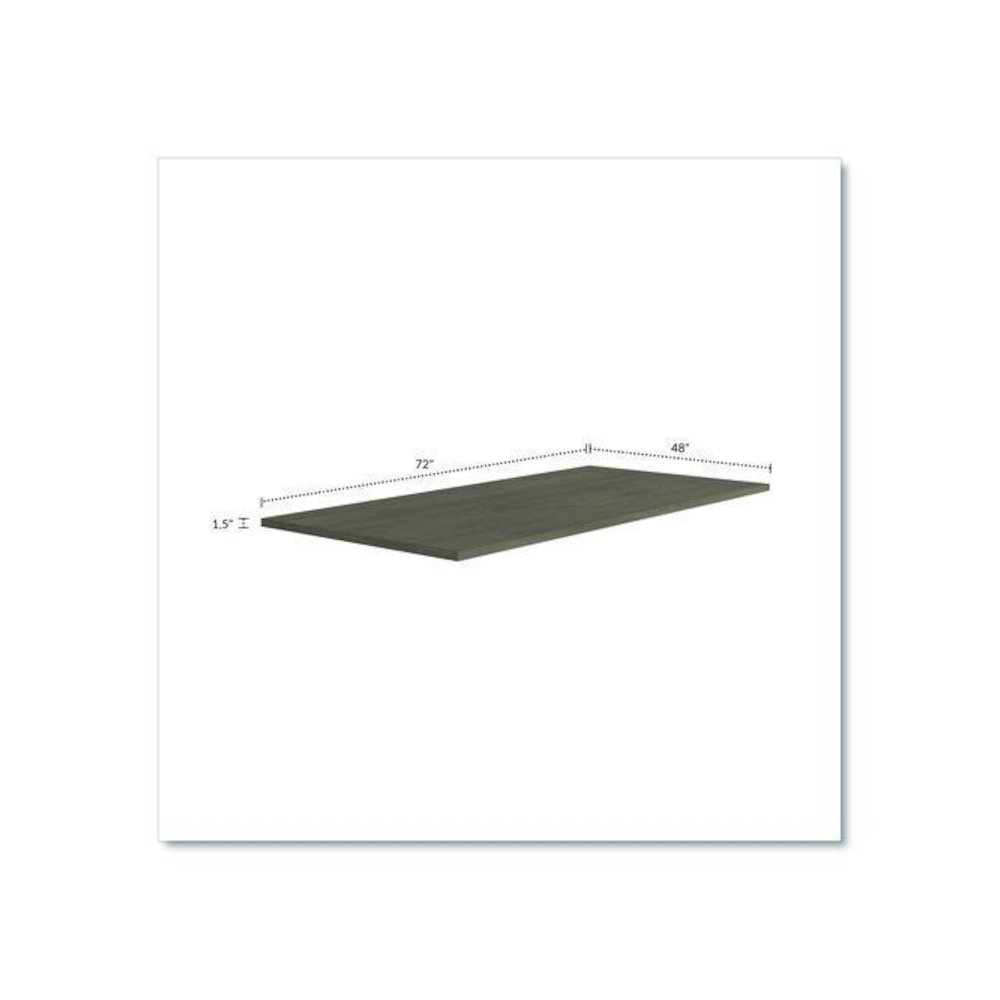 Alera Seville 96" Wide Conference Table Top, Rectangular, 96w x 48d x 1.5h, Walnut. Picture 2