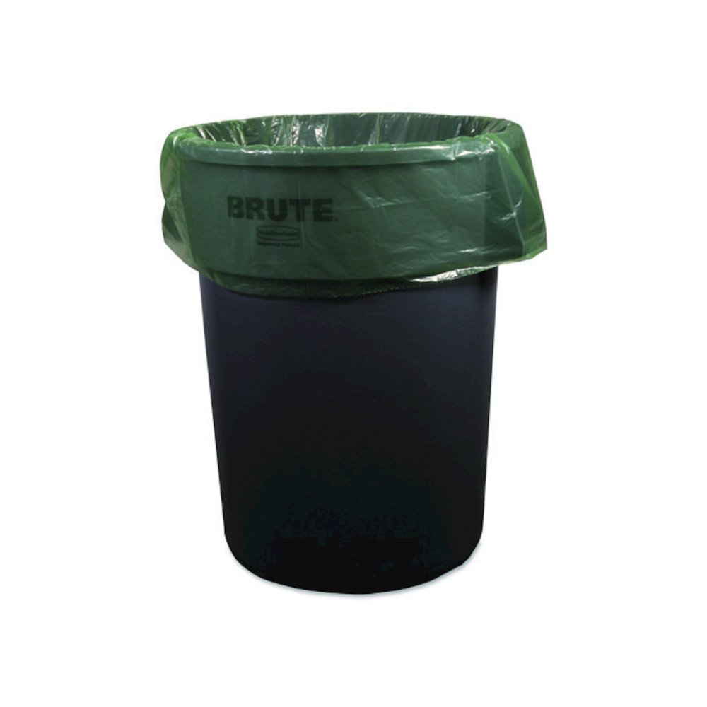 Eco Blend Max Can Liners, 45 gal, 0.8 mil, 40" x 46", Green, 25 Bags/Roll, 6 Rolls/Carton. Picture 3