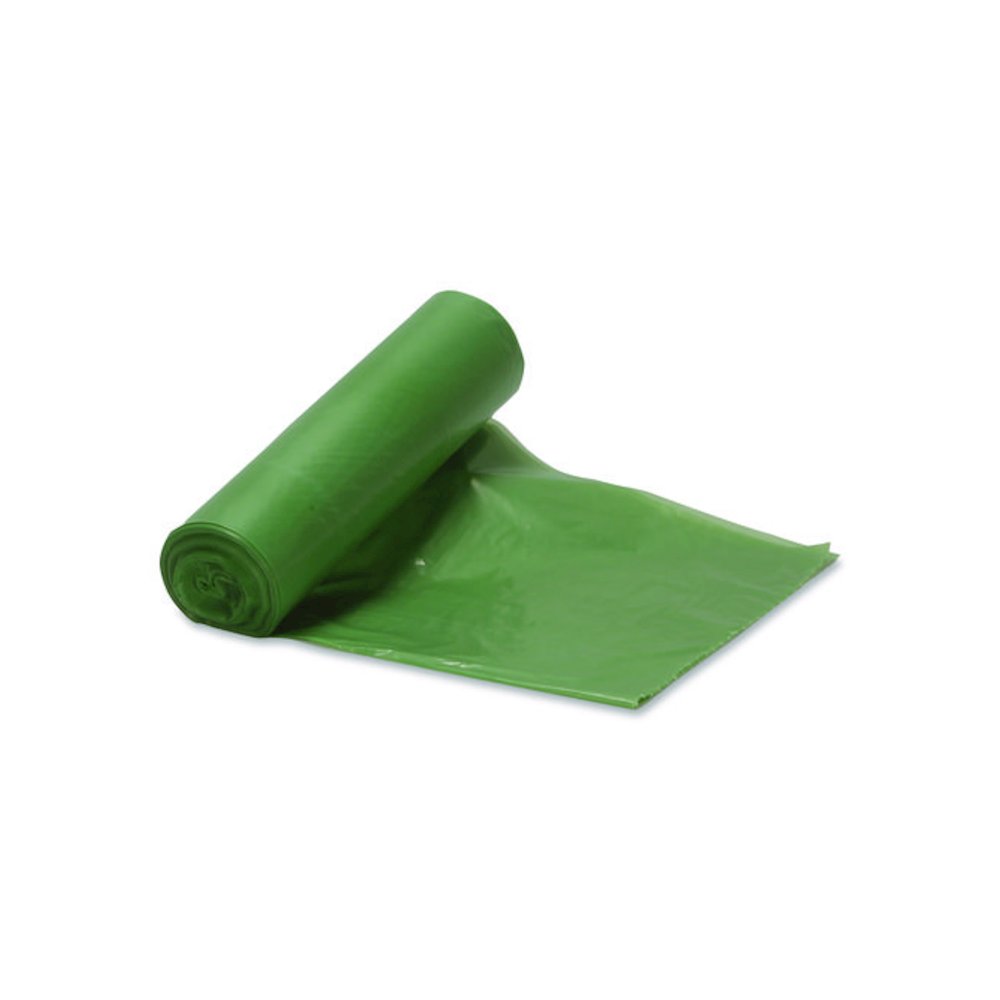 Eco Blend Max Can Liners, 45 gal, 0.8 mil, 40" x 46", Green, 25 Bags/Roll, 6 Rolls/Carton. Picture 2