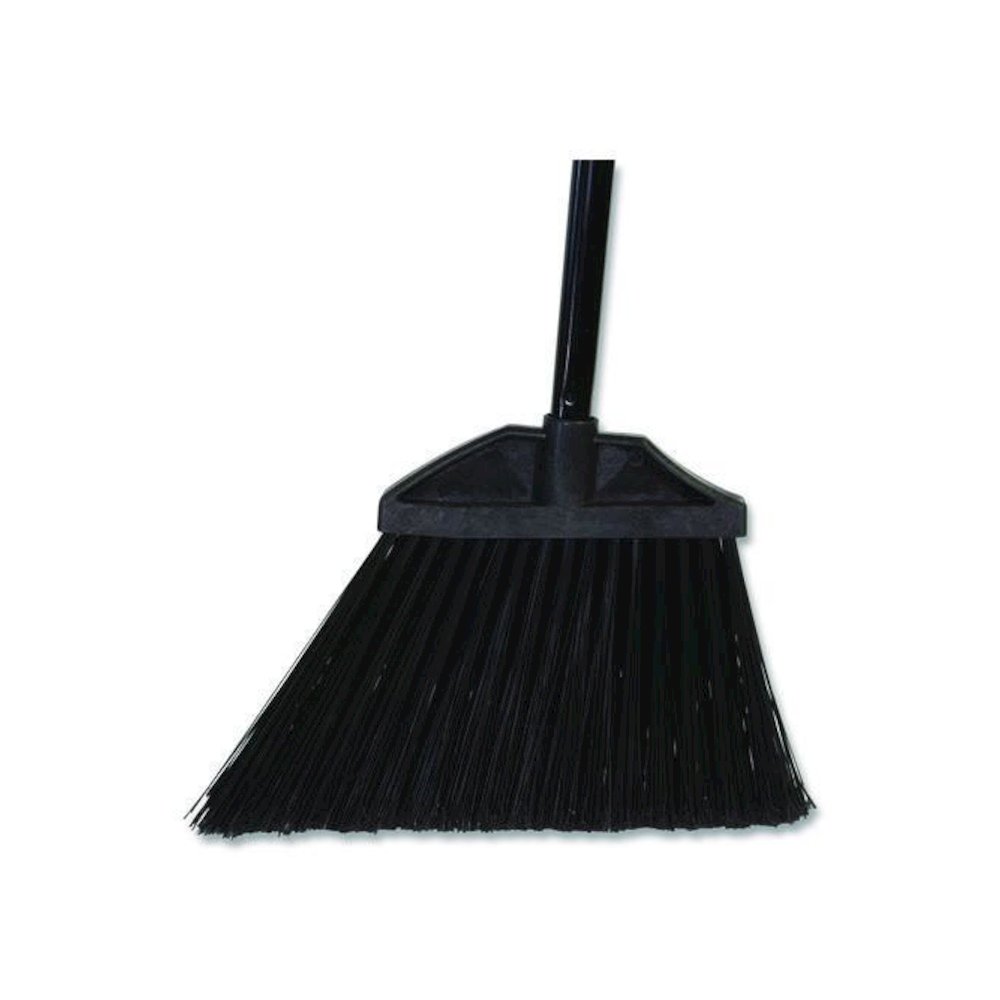 Large Angle Broom, 57" Length, Black. Picture 1