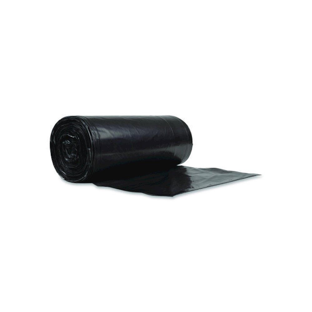 Eco Strong Can Liners, 60 gal, 1.35 mil, 38" x 58", Black, Perforated Roll, 100/Carton. Picture 4