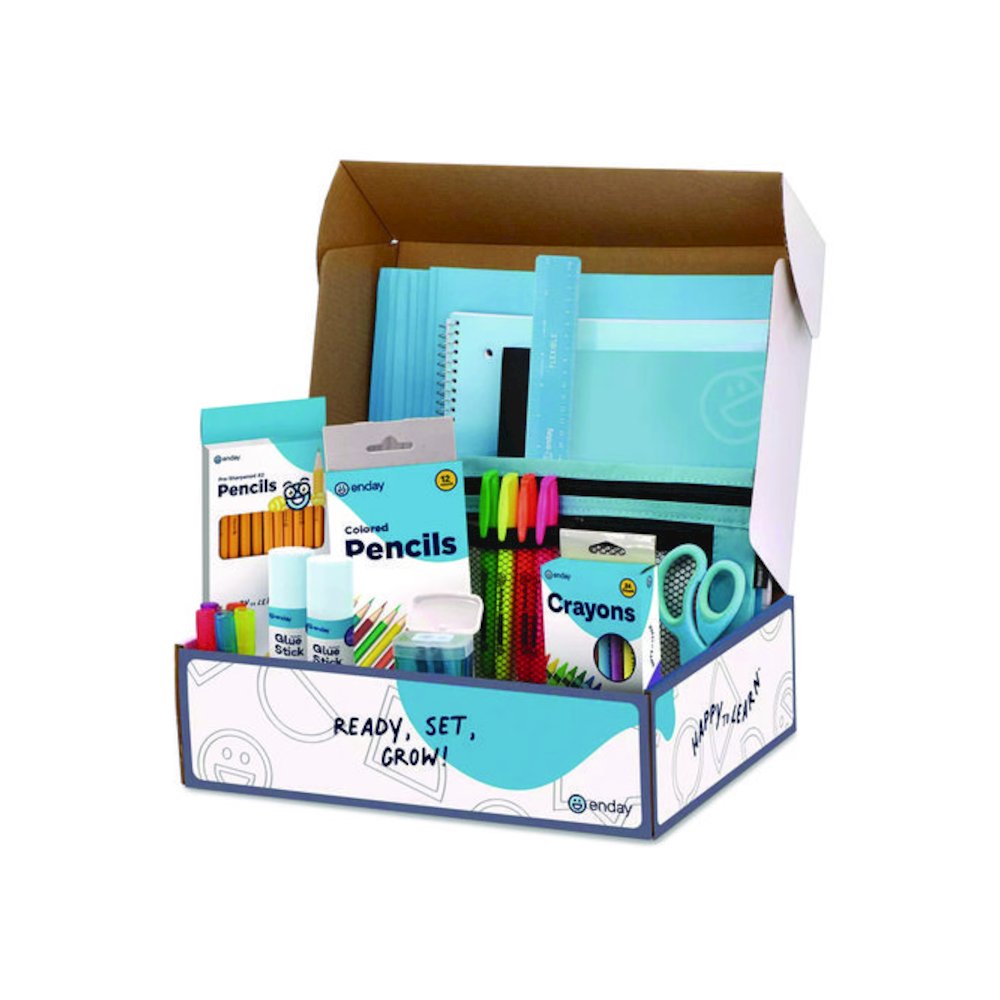 Back to School Supplies Kit for Grades K-5, Blue. Picture 2
