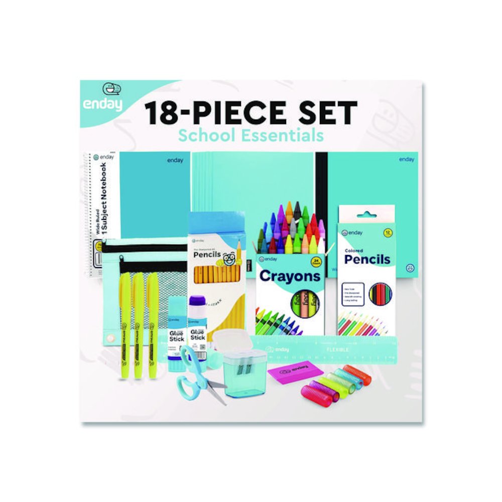 Back to School Supplies Kit for Grades K-5, Blue. Picture 4
