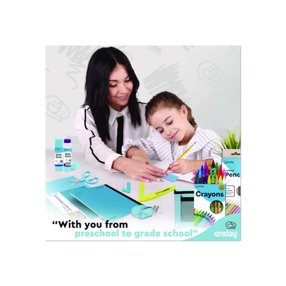 Back to School Supplies Kit for Grades K-5, Blue. Picture 5