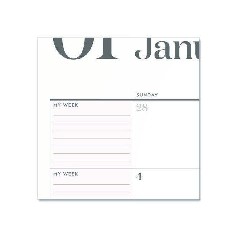WorkStyle Monthly Desk Pad Calendar, 21.75 x 17, White Sheets, Teal Headband/Clear Corners, 12-Month (Jan-Dec): 2026. Picture 3