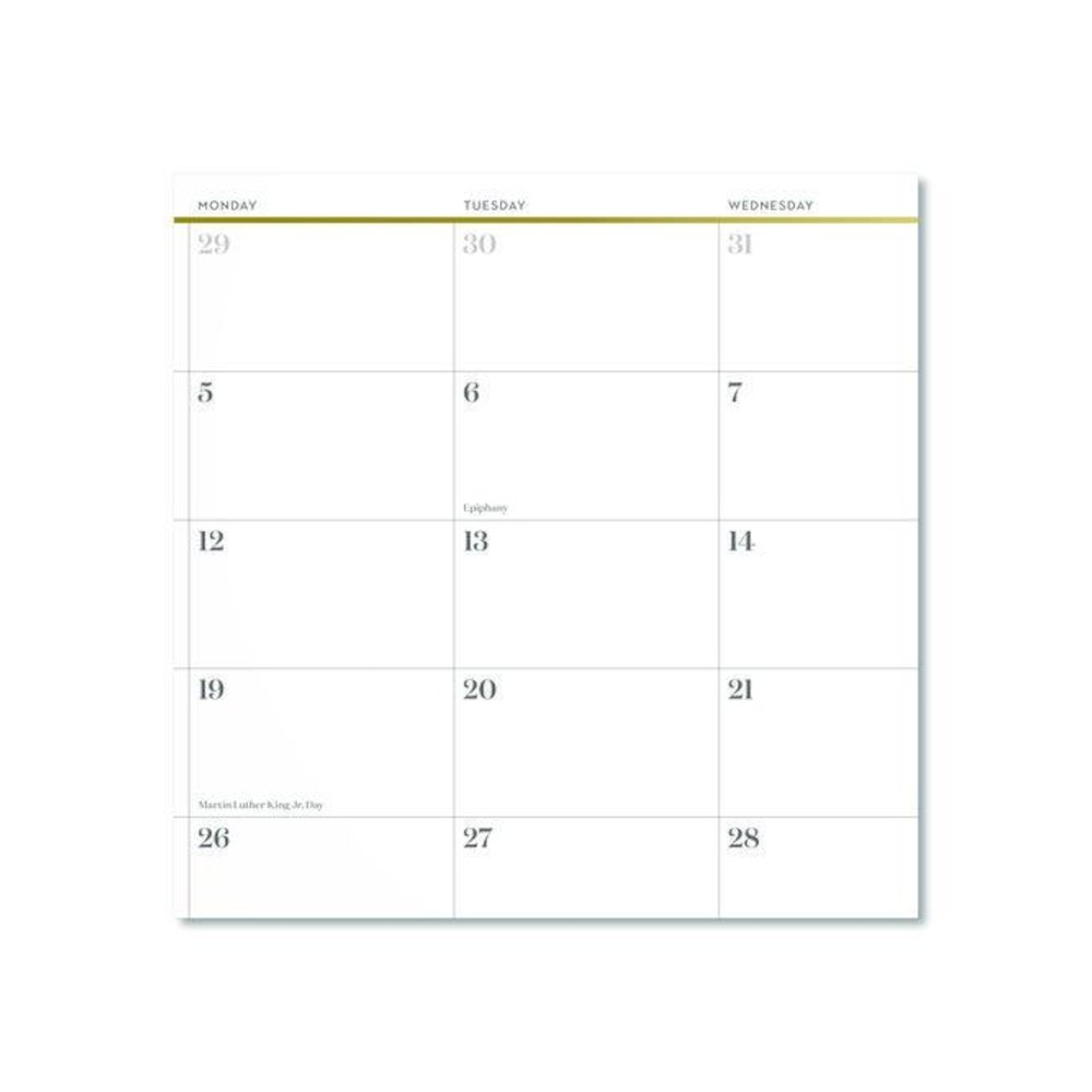 Workstyle Compact Deskpad, 17.75 x 11, White Sheets, Pink Headband/Clear Corners, 12-Month (Jan-Dec): 2026. Picture 3