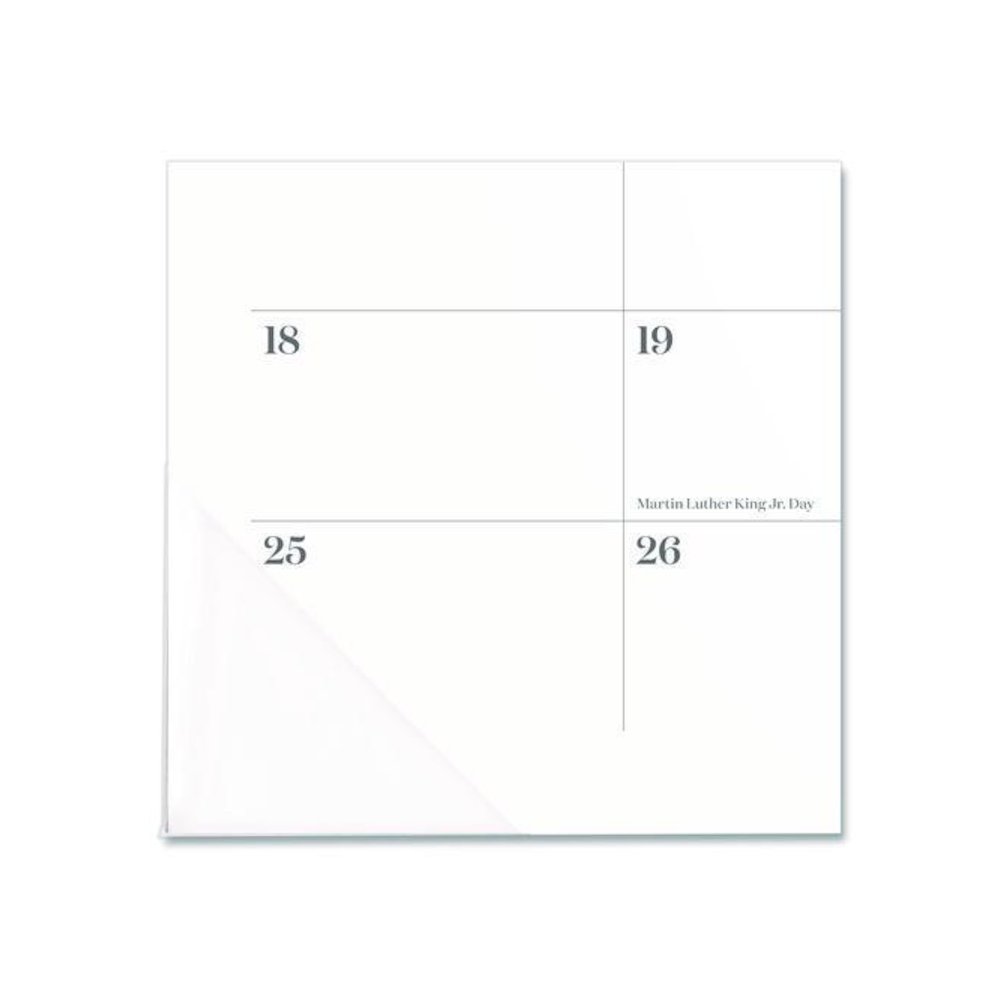 Workstyle Compact Deskpad, 17.75 x 11, White Sheets, Pink Headband/Clear Corners, 12-Month (Jan-Dec): 2026. Picture 4
