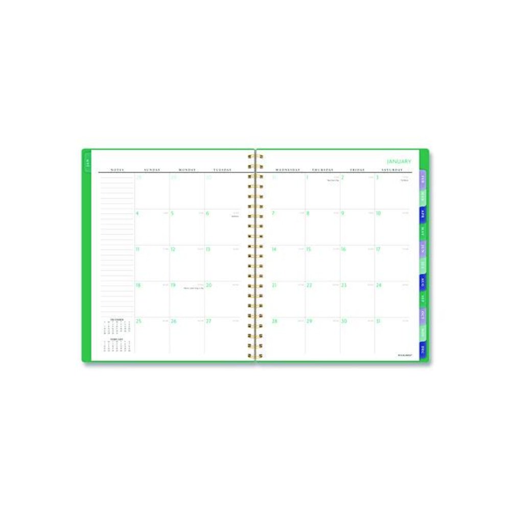 Badge Geo Weekly/Monthly Planner, 11 x 8.5, Green Cover, 13-Month (Jan-Jan): 2026. Picture 3