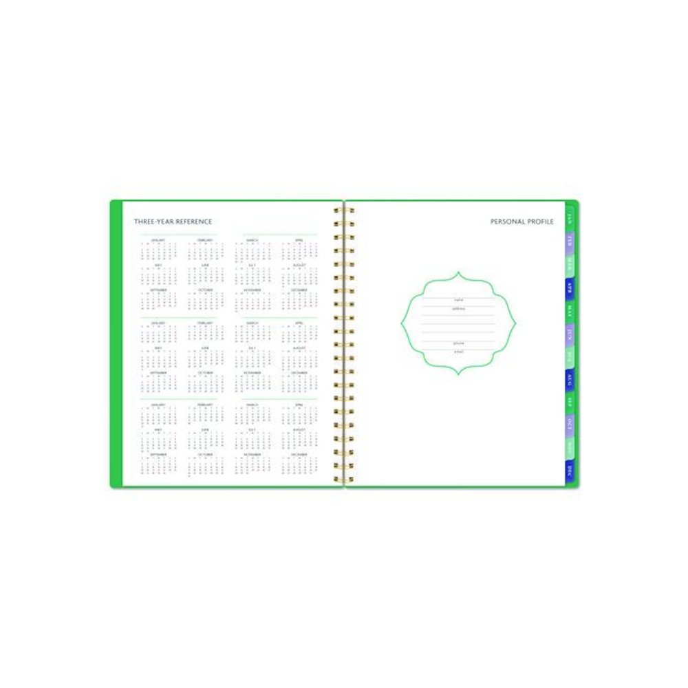 Badge Geo Weekly/Monthly Planner, 11 x 8.5, Green Cover, 13-Month (Jan-Jan): 2026. Picture 7