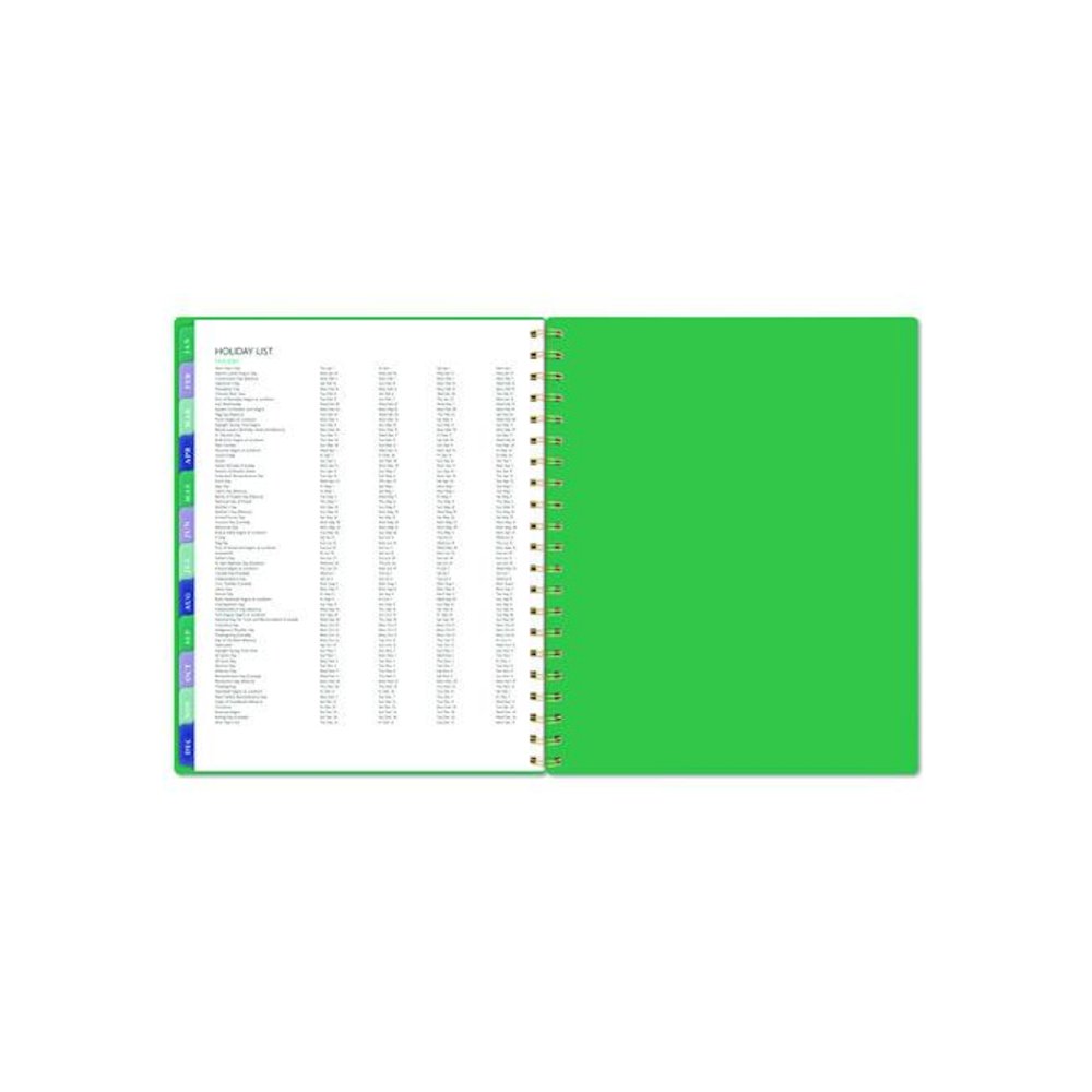 Badge Geo Weekly/Monthly Planner, 11 x 8.5, Green Cover, 13-Month (Jan-Jan): 2026. Picture 9