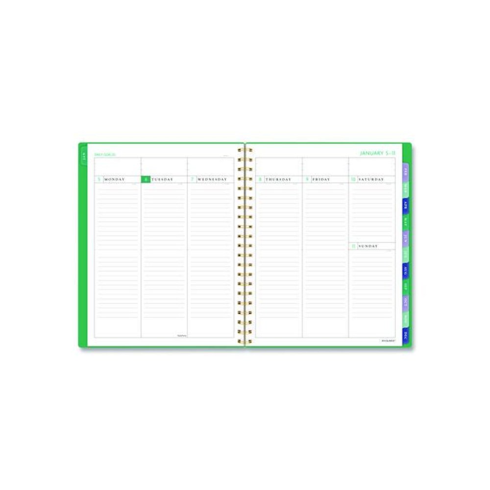 Badge Geo Weekly/Monthly Planner, 11 x 8.5, Green Cover, 13-Month (Jan-Jan): 2026. Picture 2