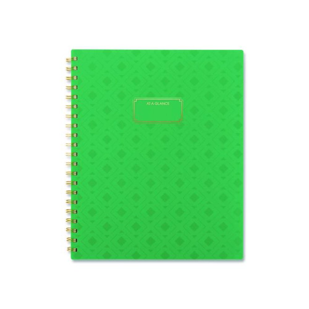 Badge Geo Weekly/Monthly Planner, 11 x 8.5, Green Cover, 13-Month (Jan-Jan): 2026. Picture 1