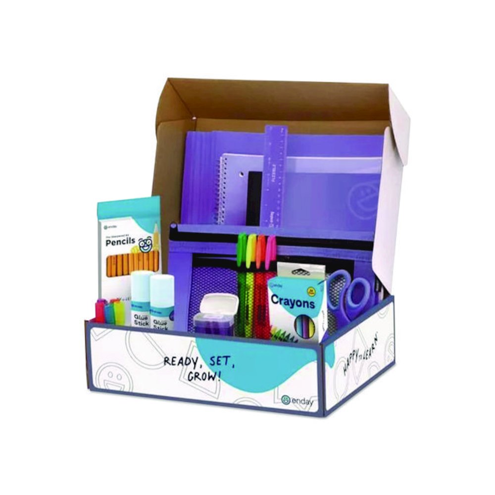 Back to School Supplies Kit for Grades K-5, Purple. Picture 2
