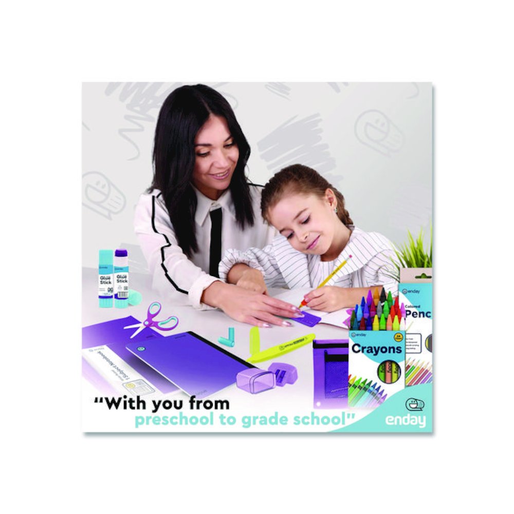 Back to School Supplies Kit for Grades K-5, Purple. Picture 6