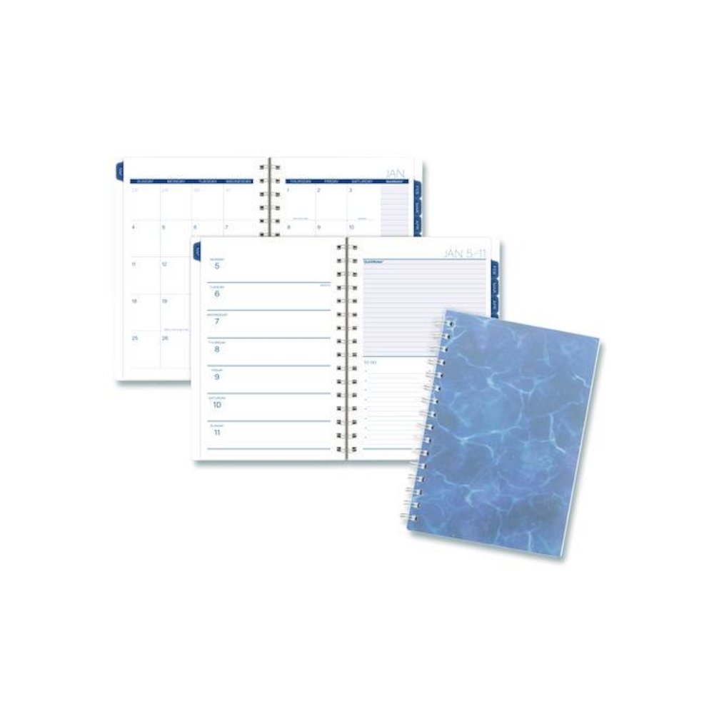 Abyss Weekly/Monthly Planner, 8.5 x 5.5, Water-Inspired Artwork, Blue Cover, 12-Month(Jan-Dec): 2026. Picture 4