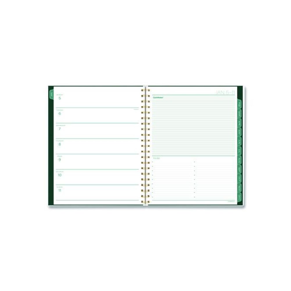 Emerald Isle Weekly/Monthly Planner, 11 x 8.5, Green Marbled Cover, 12-Month (Jan-Dec): 2026. Picture 2