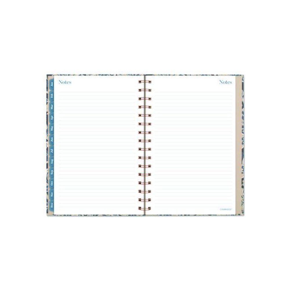 Elizabeth Weekly/Monthly Planner, 8.5 x 5.5, Floral Artwork, Blue Cover, 12-Month (Jan-Dec): 2026. Picture 6