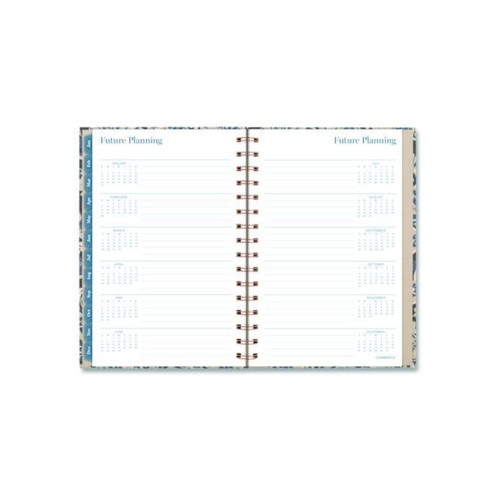 Elizabeth Weekly/Monthly Planner, 8.5 x 5.5, Floral Artwork, Blue Cover, 12-Month (Jan-Dec): 2026. Picture 7