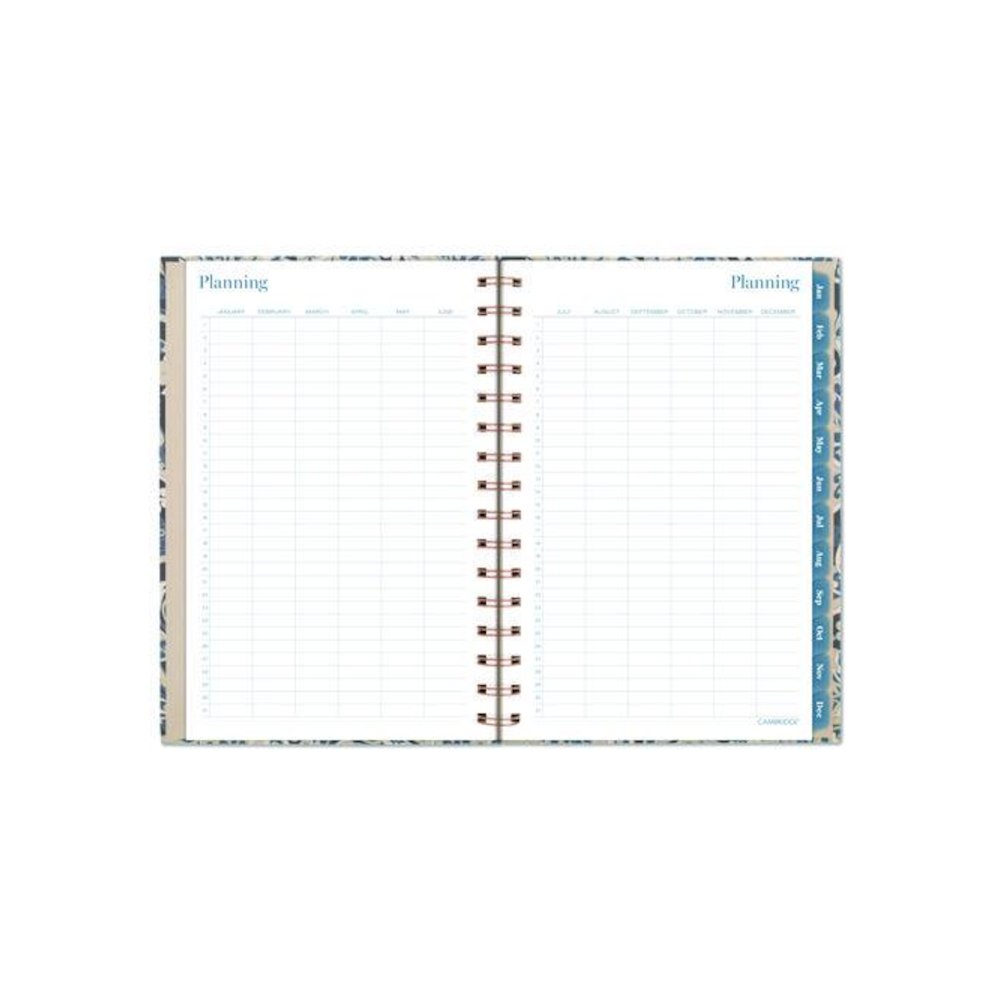 Elizabeth Weekly/Monthly Planner, 8.5 x 5.5, Floral Artwork, Blue Cover, 12-Month (Jan-Dec): 2026. Picture 8