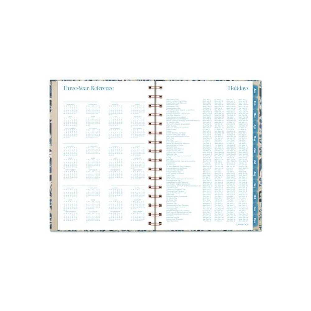 Elizabeth Weekly/Monthly Planner, 8.5 x 5.5, Floral Artwork, Blue Cover, 12-Month (Jan-Dec): 2026. Picture 9